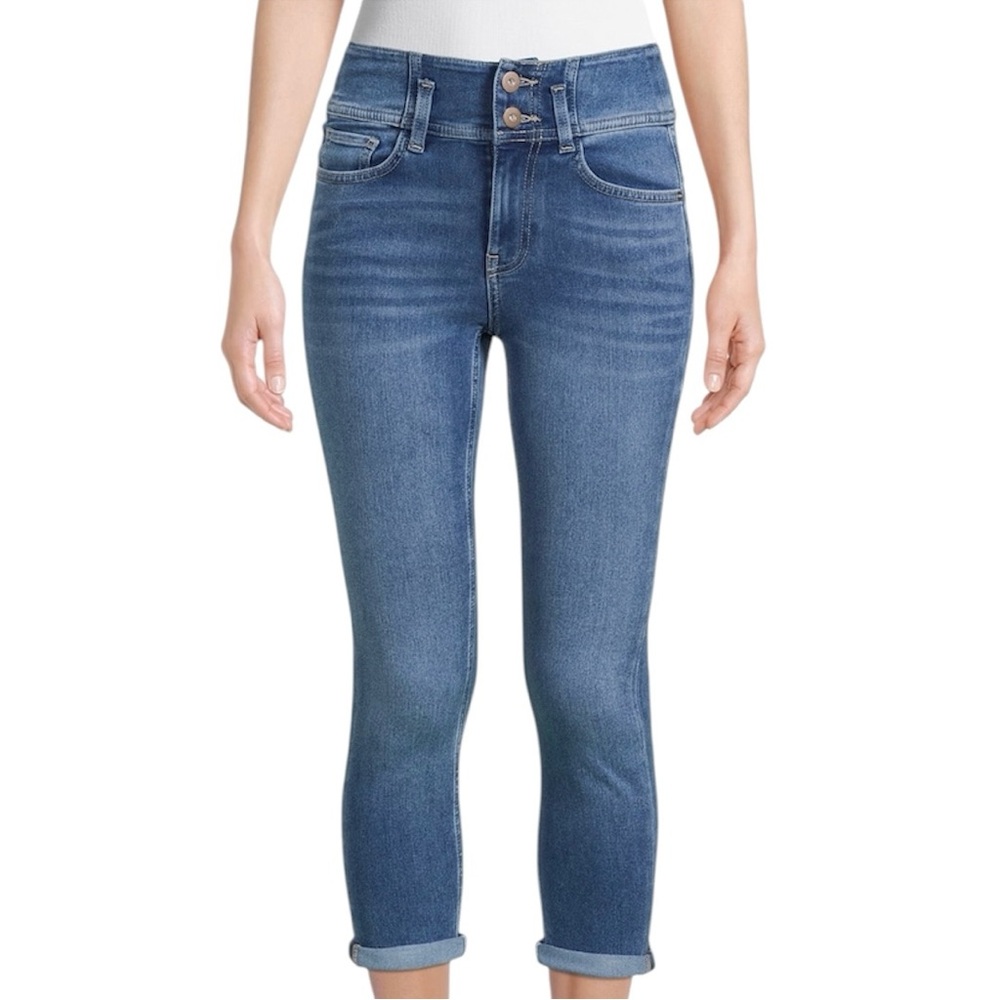 No Boundaries Cropped Double Button Jeans Size 11